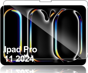 Folie sticla pentru iPad Pro 11 (2024), Claritate si Protectie Maxima, 0.33mm, Strat Oleofobic Anti-Amprenta, SKDR 3D Tab Glass - Negru