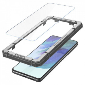 Folie sticla Samsung Galaxy S21 FE, ALM Glas (2xPack) Spigen - Clear - Img 6