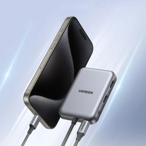Hub 7in1, USB-C, USB, HDMI, SD/TF, PD100W, 10Gbps, 4K, Ugreen - Gri - Img 6