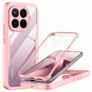 Husa 360° Xiaomi 17T, Husa Fata spate, Antisoc, set cu sticker, [Pachet 360°] ColorVerse, Roz