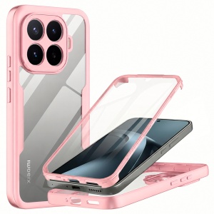 Husa 360° Xiaomi 17T Pro, Husa Fata spate, Antisoc, set cu sticker, [Pachet 360°] ColorVerse, Roz