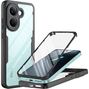 Husa 360° Xiaomi Poco X8 Pro, Husa Fata spate, Antisoc, set cu sticker, [Pachet 360°] ColorVerse, Negru