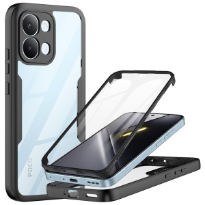 Husa 360° Xiaomi Poco X8 Pro Max, Husa Fata spate, Antisoc, set cu sticker, [Pachet 360°] ColorVerse, Negru