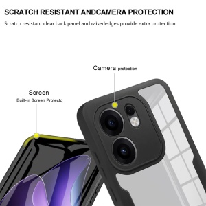 Husa + Folie pentru Oppo Reno13 F 4G / Reno13 F 5G / Reno13 FS 5G, SKYDDAR INNOVATION, [Pachet 360°] ColorVerse, Albastru, set cu sticker - Img 5