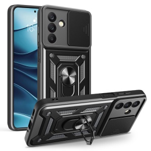 Husa Honor 600 Lite, Inel Magnetic, Protectie Camera, Defender Slide, Negru
