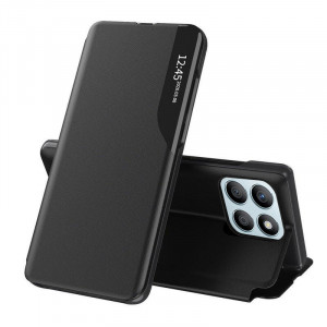 Husa Honor X8b tip carte, Skyddar Eco View Leather - Negru - Img 1
