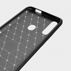 Husa Huawei P Smart Z din silicon, Slim, cu textura Fibra Carbon - Negru - Img 6