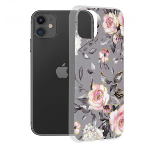 Husa iPhone 11 Marble Series, Techsuit - Bloom of Ruth Gray - Img 1