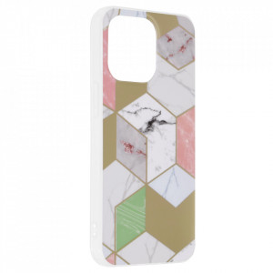Husa iPhone 13 Pro Marble Series, Techsuit - Purple Hex - Img 2