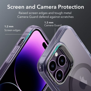 Husa iPhone 14 Pro, ESR Classic Kickstand - Mov Transparent - Img 7