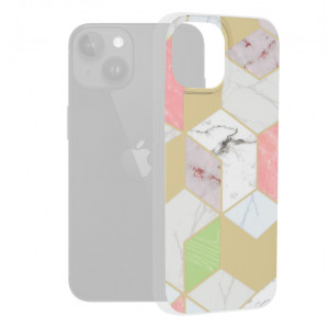 Husa iPhone 15 Marble Series, Techsuit - Purple Hex - Img 7