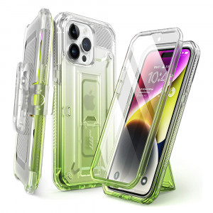 Husa iPhone 15 Pro Max, Supcase Unicorn Beetle Pro - Gradient Green - Img 1