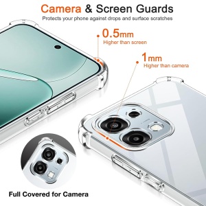 Husa Oppo A6 Pro 5G din Silicon Slim, set cu sticker, Shockproof Clear, Transparenta - Img 5
