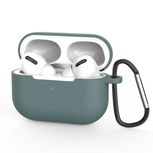 Husa pentru AirPods Pro 3 din silicon, Carabina Prindere, Protectie 360°, Slim, Skyddar Silicone Case, Verde
