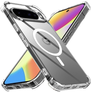 Husa pentru Google Pixel 10, SKYDDAR INNOVATION, Shockproof MagSafe, Transparenta, set cu sticker - Img 1