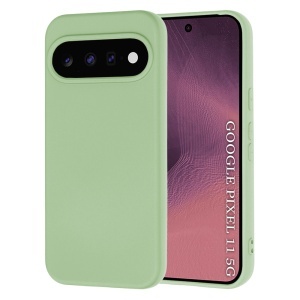 Husa pentru Google Pixel 11 din Silicon Catifelat, Antisoc, set cu sticker, SoftElegance, Verde deschis