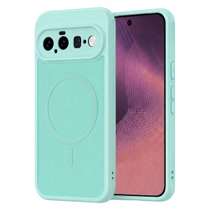 Husa pentru Google Pixel 11 Finisaje Premium, Antisoc, Magsafe, set cu sticker, HaloFrost MagSafe II, Verde menta