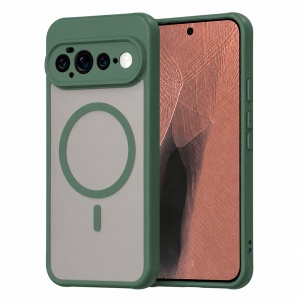 Husa pentru Google Pixel 11 Pro XL Finisaje Premium, Antisoc, Magsafe, set cu sticker, HaloFrost MagSafe II, Verde