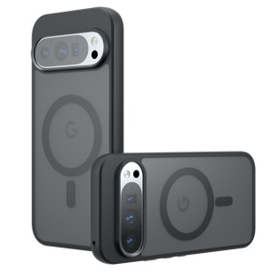 Husa pentru Google Pixel 9 / Pixel 9 Pro, SKYDDAR INNOVATION, PureFrost MagSafe, AntiSoc, set cu sticker, Negru frost