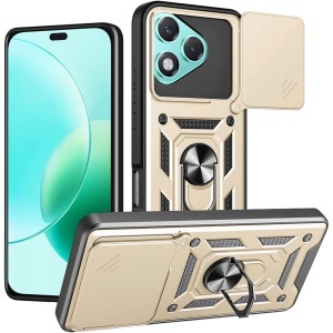 Husa pentru Honor 400 Lite, SKYDDAR INNOVATION, CamShield, Inel magnetic, set cu sticker, Auriu