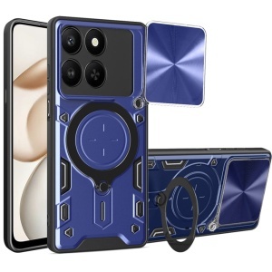 Husa pentru Honor 400 Smart / X7d 4G, SKYDDAR INNOVATION, CamGuard Pro, Inel Magnetic, Protectie Camera, set cu sticker, Albastru