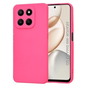 Husa pentru Honor 400 Smart / X7d 4G, SKYDDAR INNOVATION, din Silicon Catifelat, SoftElegance, set cu sticker, Fucsia