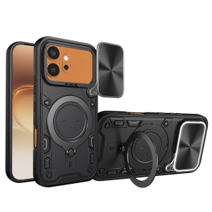 Husa pentru Honor 600 / 600 Pro, Inel Magnetic, Protectie Camera, set cu sticker, CamGuard Pro, Negru