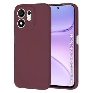 Husa pentru Honor 600 Smart din Silicon Catifelat, Antisoc, set cu sticker, SoftElegance, Bordo