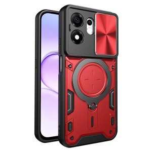 Husa pentru Honor 600 Smart, Inel Magnetic, Protectie Camera, set cu sticker, CamGuard Pro, Rosu