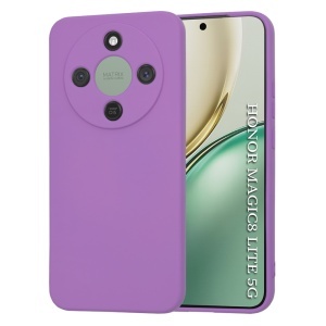 Husa pentru Honor Magic8 Lite, SKYDDAR INNOVATION, din Silicon Catifelat, SoftElegance, set cu sticker, Mov