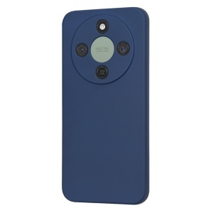 Husa pentru Honor Magic8 Lite, SKYDDAR INNOVATION, din Silicon Catifelat, SoftElegance, set cu sticker, Bleumarin - Img 3