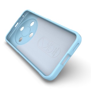 Husa pentru Honor Magic8 Lite, SKYDDAR INNOVATION, Magic Shield, din Silicon Mat, set cu sticker, Bleu - Img 3