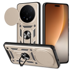 Husa pentru Honor Magic8 Pro, SKYDDAR INNOVATION, CamShield, Inel magnetic, set cu sticker, Auriu