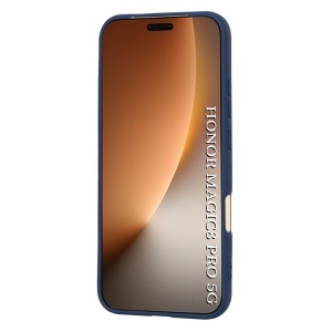 Husa pentru Honor Magic8 Pro, SKYDDAR INNOVATION, din Silicon Catifelat, SoftElegance, set cu sticker, Bleumarin - Img 2