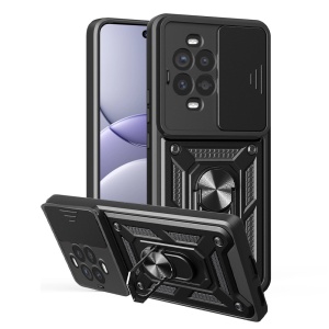 Husa pentru Huawei nova 13 Pro, SKYDDAR INNOVATION, CamShield, Antisoc cu Inel Magentic, set cu sticker, Negru