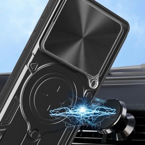 Husa pentru Huawei Pura 70, cu inel magnetic si suport ajustabil, protecție completa camera, SKDR SafeCover - Rosu - Img 8