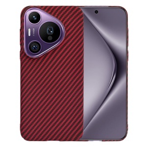 Husa pentru Huawei Pura 70 Pro, SKYDDAR INNOVATION, textura carbon, Carbonite FiberShell, set cu sticker, Rosu,