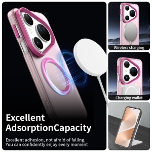 Husa pentru Huawei Pura 80 Ultra, MagSafe, Antisoc, set cu sticker, CandyCase, Roz - Img 3