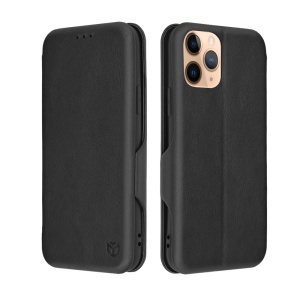 Husa pentru iPhone 11 Pro, SKYDDAR INNOVATION, Safe Wallet tip carte din Piele Ecologica, Suport Carduri, Inchidere Magnetica, Negru, set cu sticker - Img 1