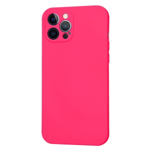 Husa pentru iPhone 12 Pro Max din Silicon Catifelat, Protectie Premium, Skyddar SoftElegance MagSafe - Fucsia - Img 3