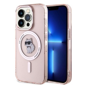 Husa pentru iPhone 14 Pro, Karl Lagerfeld, IML MagSafe, Roz