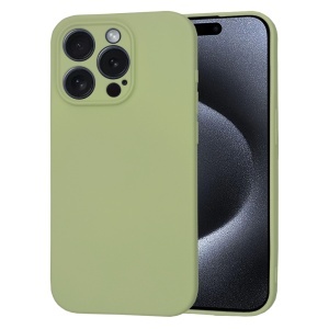 Husa pentru iPhone 15 Pro, SKYDDAR INNOVATION, din Silicon Catifelat, SoftElegance, set cu sticker, Verde