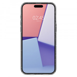 Husa pentru iPhone 15 Pro, Spigen Liquid Crystal Glitter - Crystal Quartz - Img 3