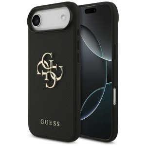 Husa pentru iPhone 17 Air, Hardcase 4G Grained Big and Classic Logo, Guess, Negru