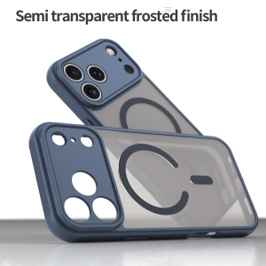 Husa pentru iPhone 17 Pro, SKYDDAR INNOVATION, HaloFrost MagSafe II, Antisoc, set cu sticker, Bleumarin - Img 6