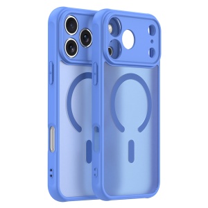 Husa pentru iPhone 17 Pro, SKYDDAR INNOVATION, HaloFrost MagSafe II, Antisoc, set cu sticker, Albastru