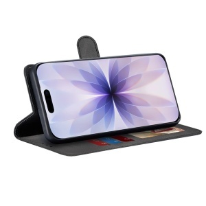 Husa pentru iPhone 17, SKYDDAR INNOVATION, Diary Book, tip carte, cu Portofel Interior, Antisoc, Negru, set cu sticker  - Img 5