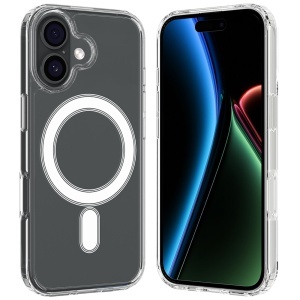 Husa pentru iPhone 17, SKYDDAR INNOVATION, MagSafe Pro din silicon, set cu sticker, Transparenta