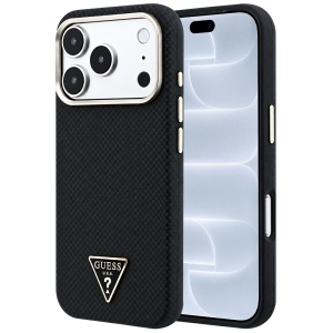 Husa pentru iPhone 18 Pro / iPhone 17 Pro - Guess Kevlar Triangle Logo MagSafe (GUHMP18L6PWKSGTK) - Black
