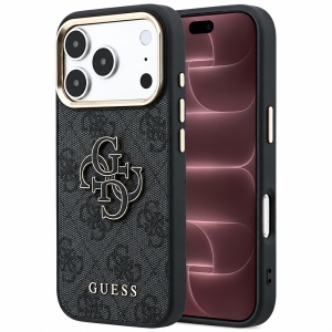 Husa pentru iPhone 18 Pro Max / iPhone 17 Pro Max - Guess Hardcase 4G Big Resin Logo - Black